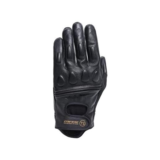 DAINESE - blackjack 2 gloves, guanti da moto in pelle, stile vintage, uomo, nero/nero, xl