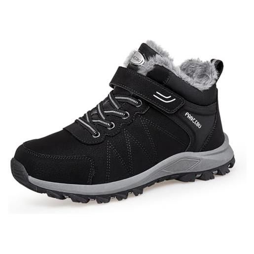 Moudn stivali da neve donna invernali stivali caldi stivaletti da escursionismo antiscivolo scarpe da trekking outdoor impermeabili