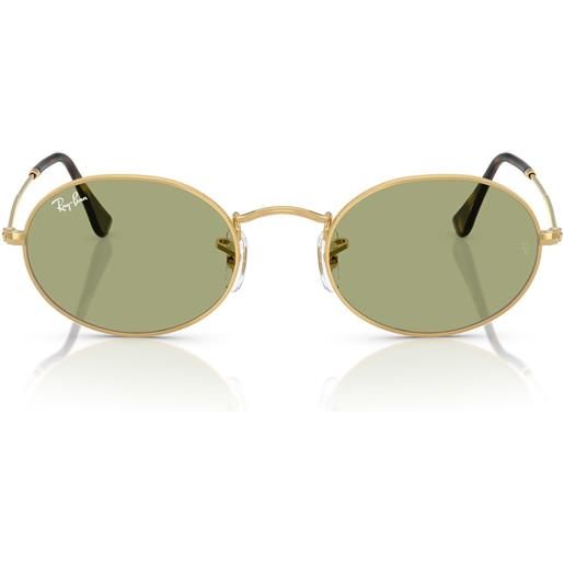 Ray-Ban occhiali da sole rb3547 001/4e oval oro/verde unisex