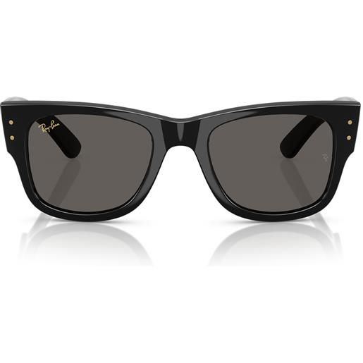 Ray-Ban occhiali da sole rb0840s 6826j5 mega wayfarer x asap rocky nero/grigio scuro unisex