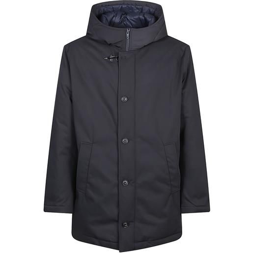 Fay giacca con cappuccio e bottoni - blu