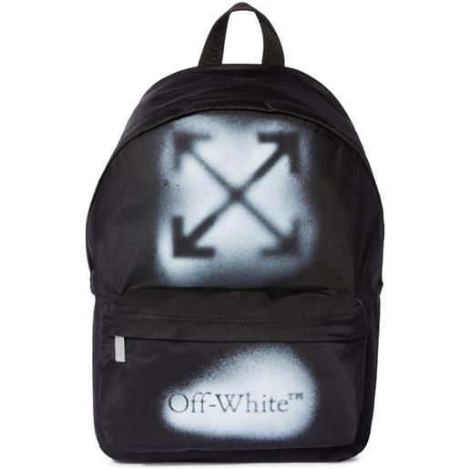 Off-White Kids zaino arrow spray - nero