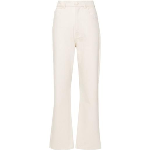 Max Mara pantaloni dritti a vita alta - toni neutri