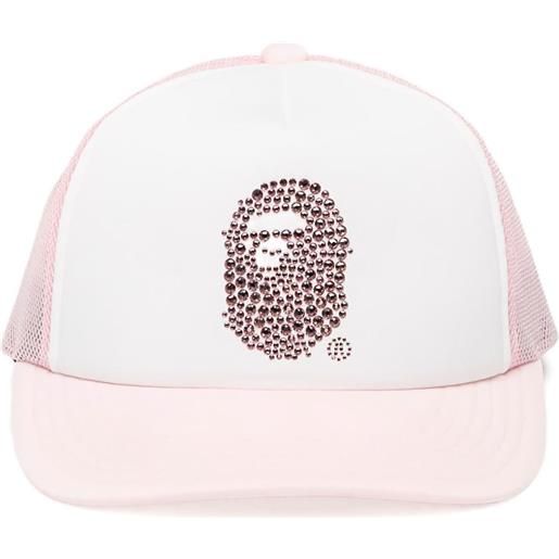A BATHING APE® cappello da baseball in rete con cristalli - rosa