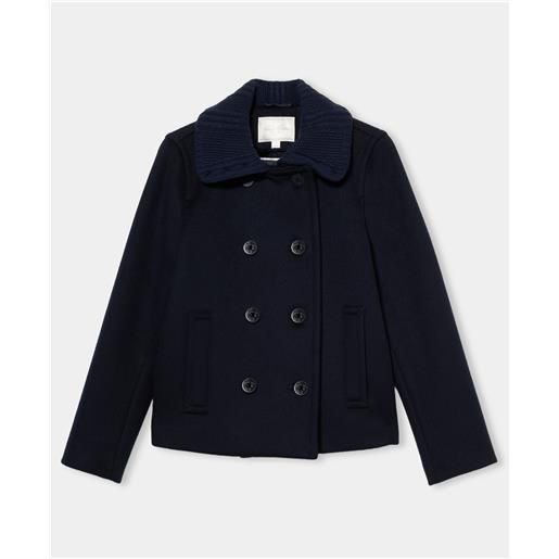 Brooks Brothers cropped double faced peacoat navy