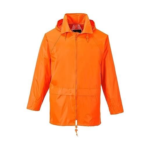 Portwest s440 giacca impermeabile classica leggera da uomo arancione, m