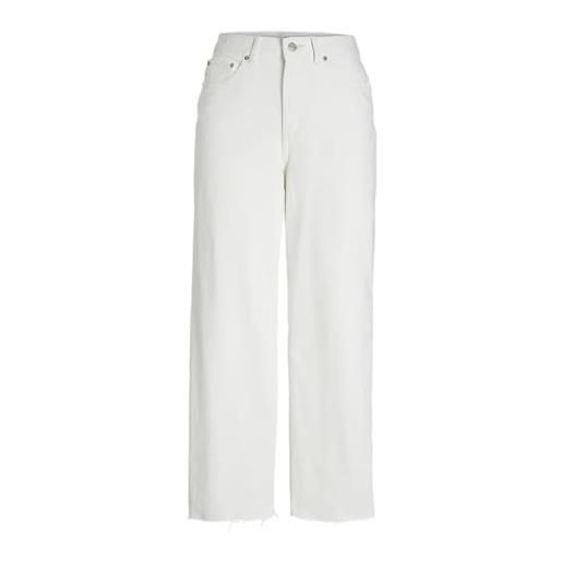 JJXX jxmilla wide hw culotte jeans dnm, bianco, 25w x 32l donna