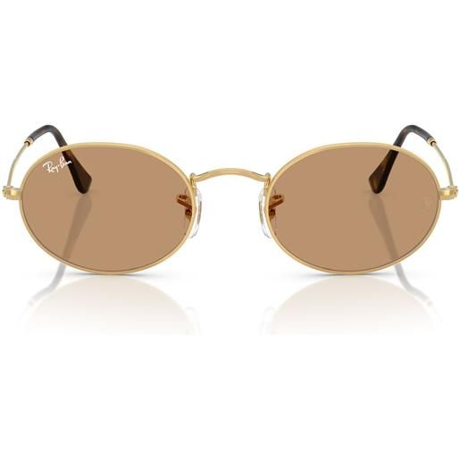 Ray-Ban occhiali da sole rb3547 001/53 oval oro/marrone unisex