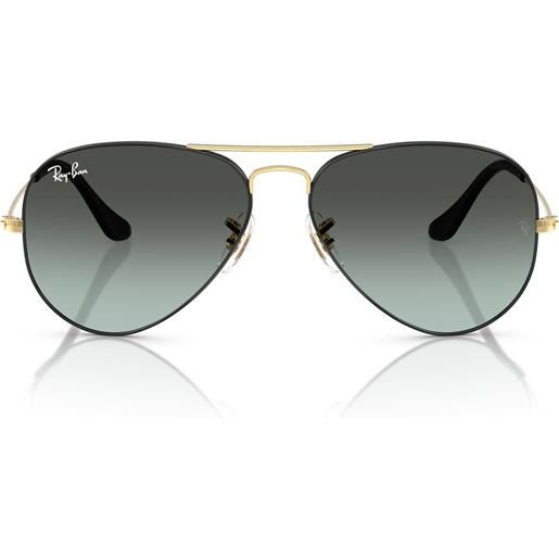 Ray-Ban occhiali da sole rb3025 9271gk aviator gradient nero/blu sfumato unisex