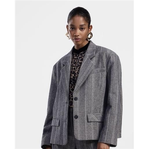 DIXIE blazer boxy cropped spigato con riga - pamela - DIXIE