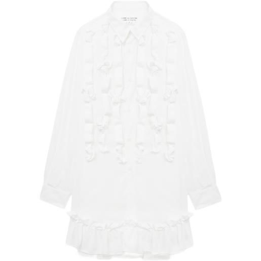 Comme Des Garçons Comme Des Garçons camicia con ruches - bianco