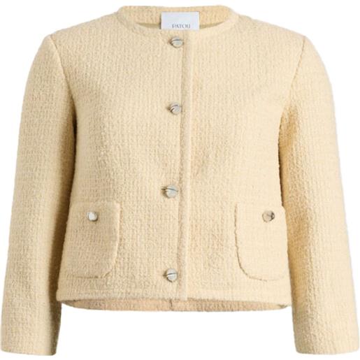Patou giacca in tweed senza colletto - 097l