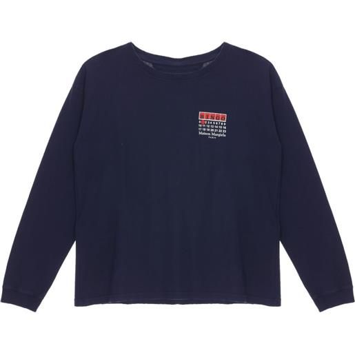 Maison Margiela t-shirt bingo a maniche lunghe - blu