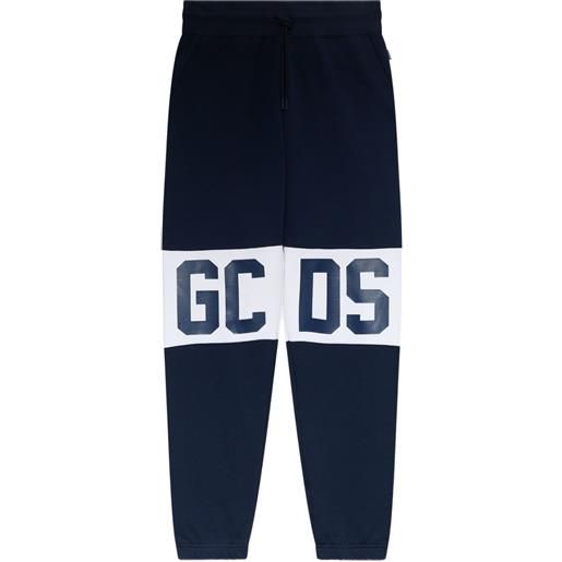 GCDS pantaloni con logo - blu