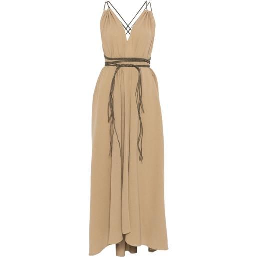 Caravana abito asimmetrico con spalline incrociate - toni neutri