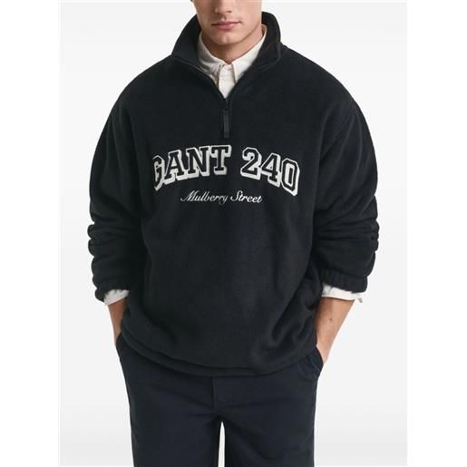 GANT 240 Mulberry Street felpa 240 mulberry street con zip - nero