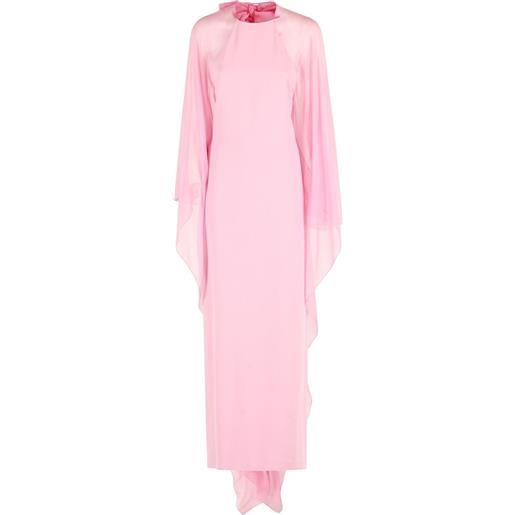 Alberta Ferretti abito lungo con scollo rotondo - rosa