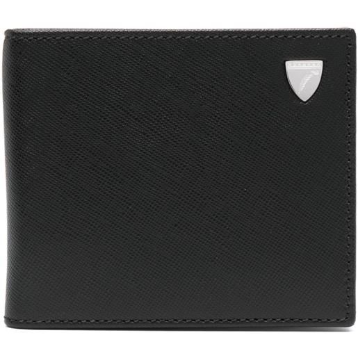 Aspinal Of London portafoglio con placca logo - nero