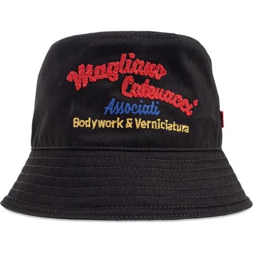 DSQUARED2 cappello bucket con ricamo - nero