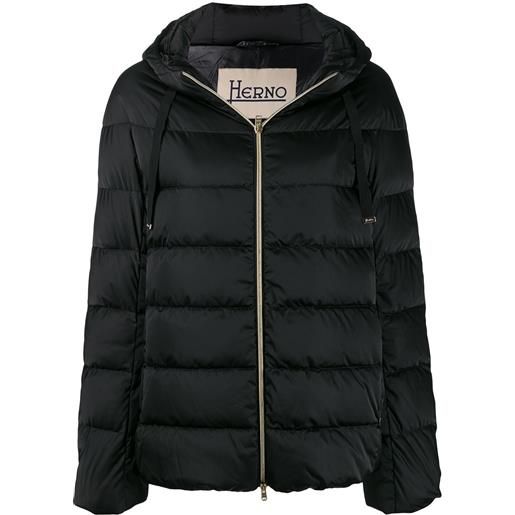 Herno piumino con cappuccio - nero
