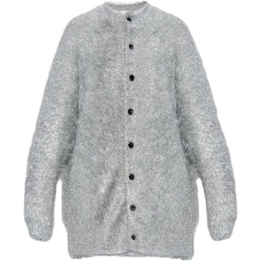 Noir Kei Ninomiya cardigan lamé - argento