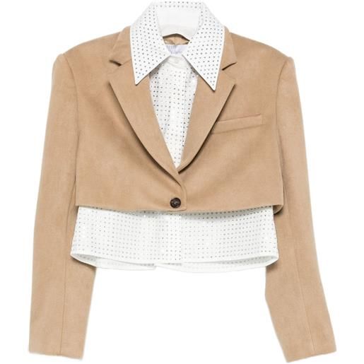 Giuseppe Di Morabito giacca crop con bottoni - toni neutri