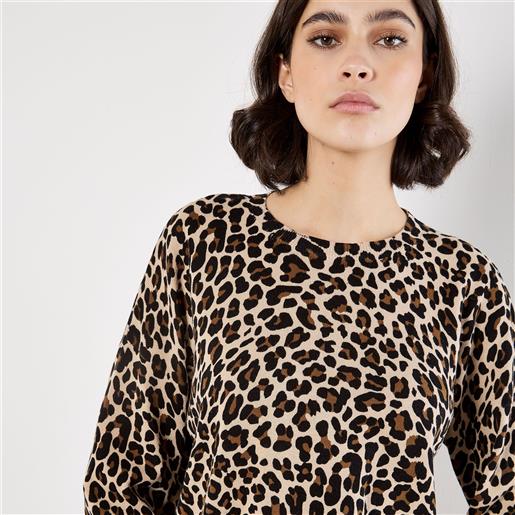 Apricot maglia a maniche lunghe fantasia leopardata