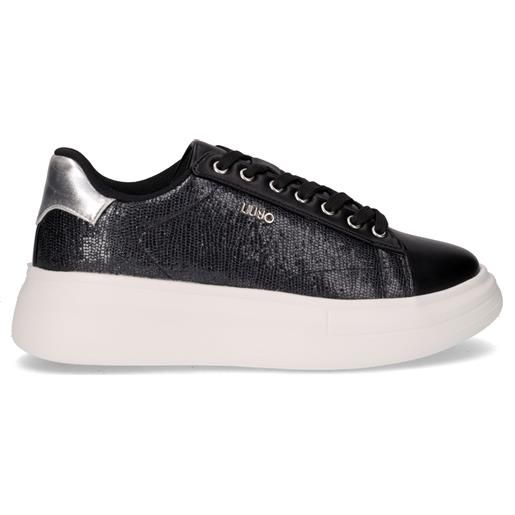 LIU-JO babol 01 sneaker in ecopelle con platform nero - donna - nero
