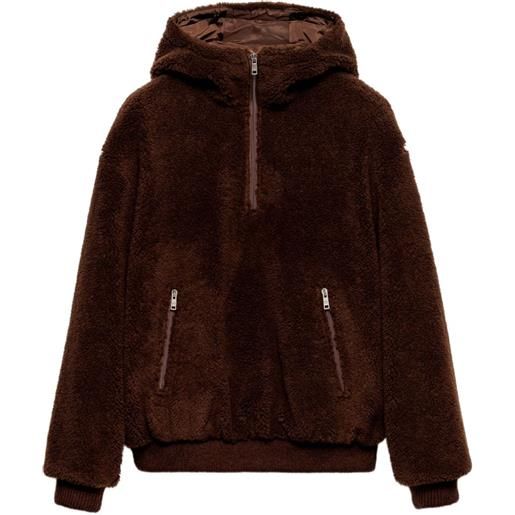 Prada giacca con cappuccio e zip - marrone