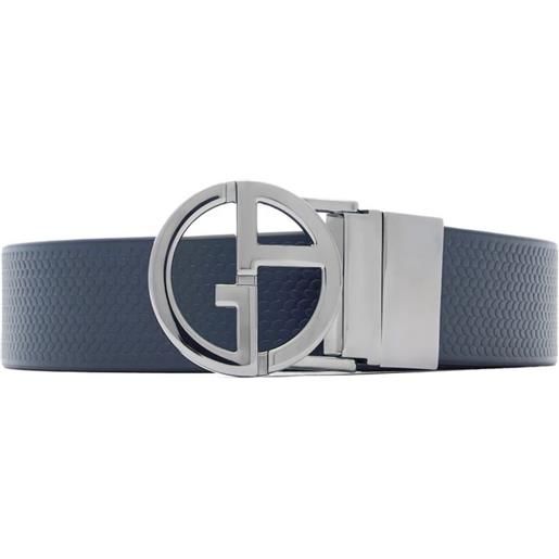 Giorgio Armani cintura con fibbia logo - blu
