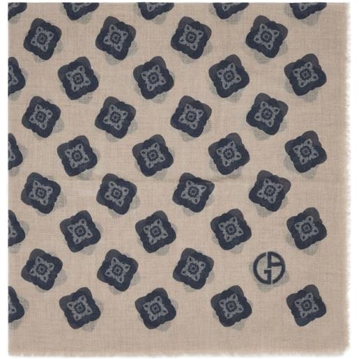 Giorgio Armani foulard a fiori - toni neutri