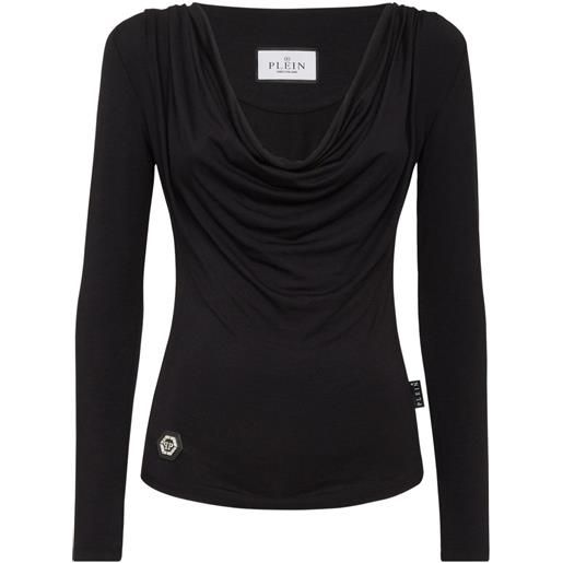 Philipp Plein top a maniche lunghe - nero