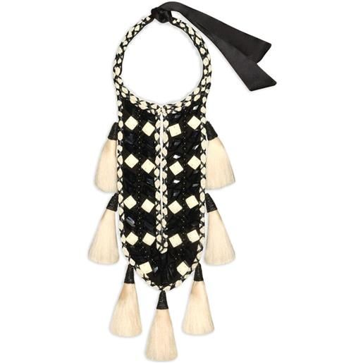 Johanna Ortiz collana luxury craft con nappine - nero