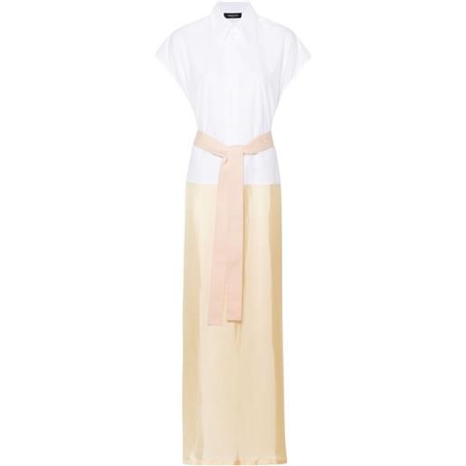 Fabiana Filippi abito lungo con design color-block - bianco