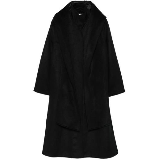 Forte Forte cappotto con scollo a imbuto - nero