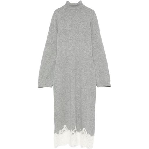 Fabiana Filippi abito midi a collo alto - grigio