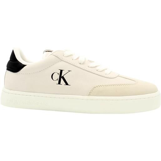 Calvin klein - sneakers con lacci bright white/black