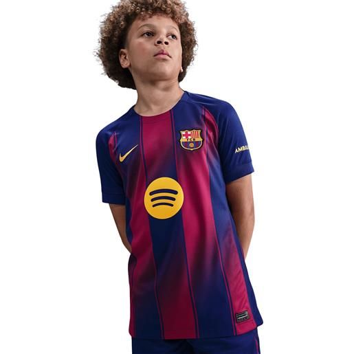 NIKE fc barcelona y dri-fit jersey ss stadium 25/26 maglia calcio bambini