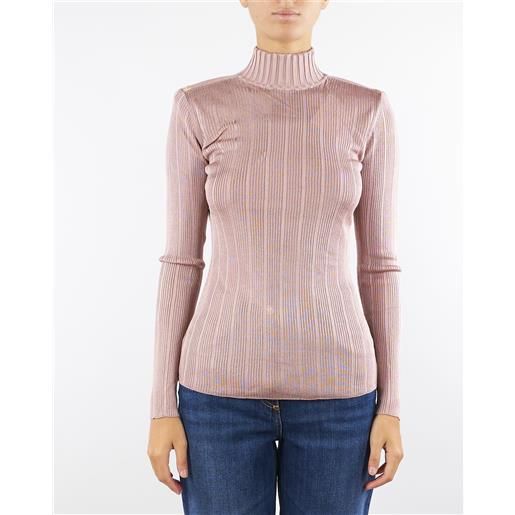 ELISABETTA FRANCHI maglia sunrise in filato di viscosa con dettagli logo