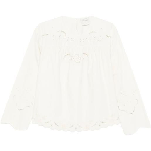 Forte Forte blusa con ricamo - bianco