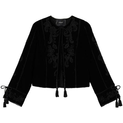 TWINSET giacca con ricamo - nero