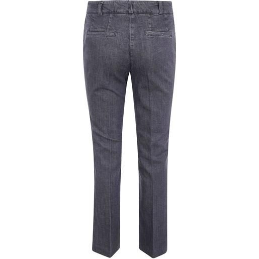 Kiltie jeans con pieghe - grigio