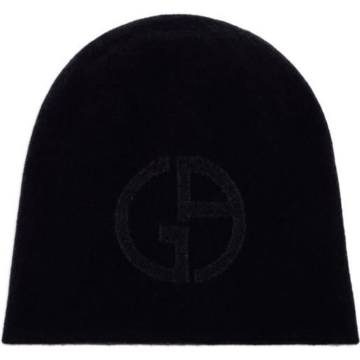 Giorgio Armani berretto con ricamo - blu