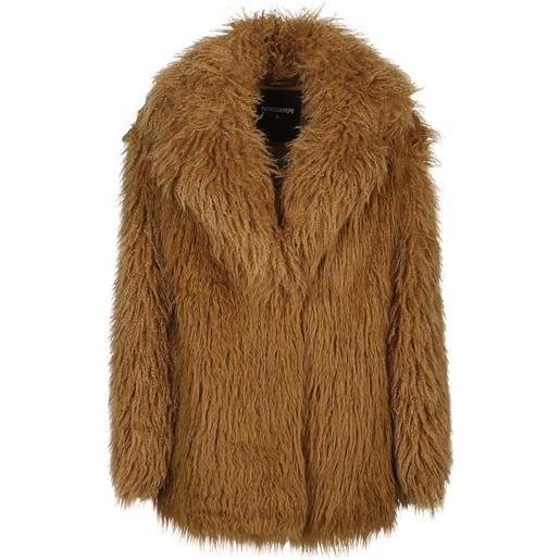 Patrizia Pepe cappotto con revers larghi - marrone