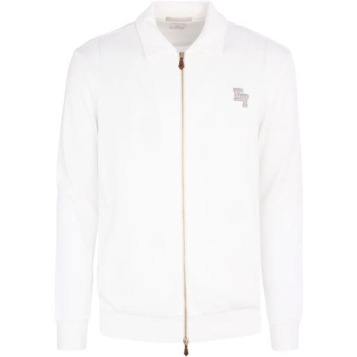Eleventy giacca-camicia con zip - bianco