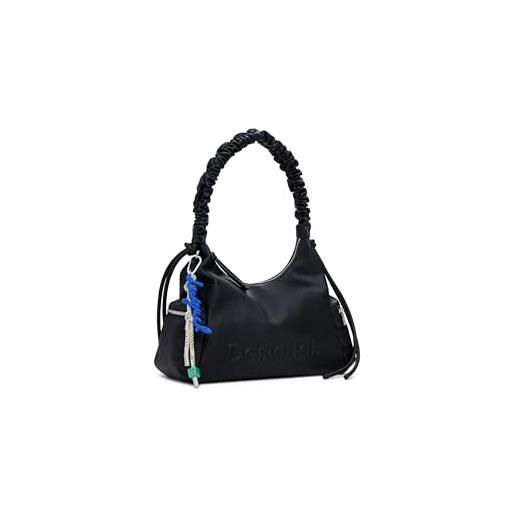 Desigual borsa a tracolla montville half logo shoulder bag black nero