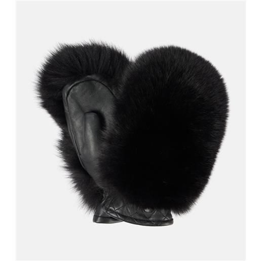 Goldbergh muffole hill in pelle con shearling sintetico