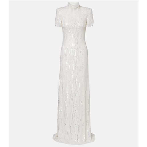 Jenny Packham abito lungo madeleine con perline