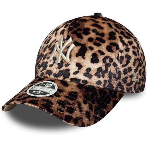 New Era cappellino 9forty new york yankees mlb leopard velluto da donna