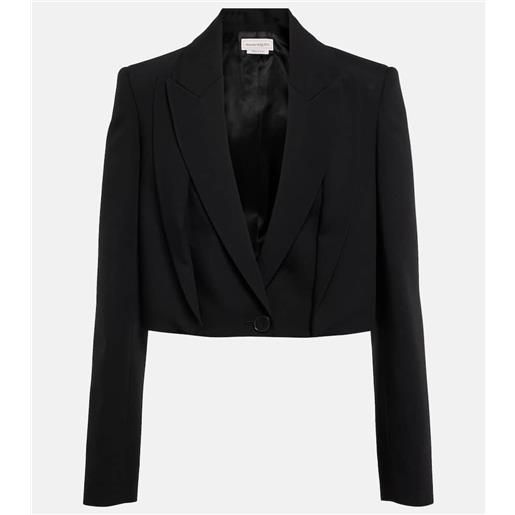 McQueen blazer cropped in lana